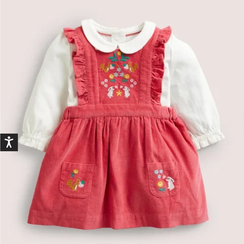 NEW Mini Boden Cord Pinnie Set